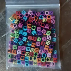 LETRAS CUADRADAS 6 MM 25 GRAMOS