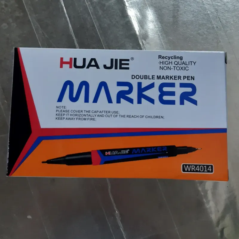 MARCADOR AZUL DE 2 PUNTAS 1 UNIDAD