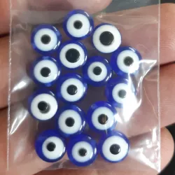 OJO TURCO PLANO 8 MM 15 UNIDADES