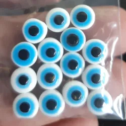 OJO TURCO PLANO 8 MM 15 UNIDADES