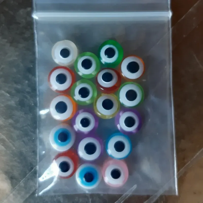 OJO TURCO PLANO 8 MM 18 UNIDADES