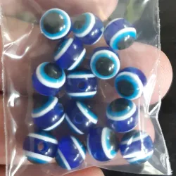 OJO TURCO REDONDO 8 MM 15 UNIDADES