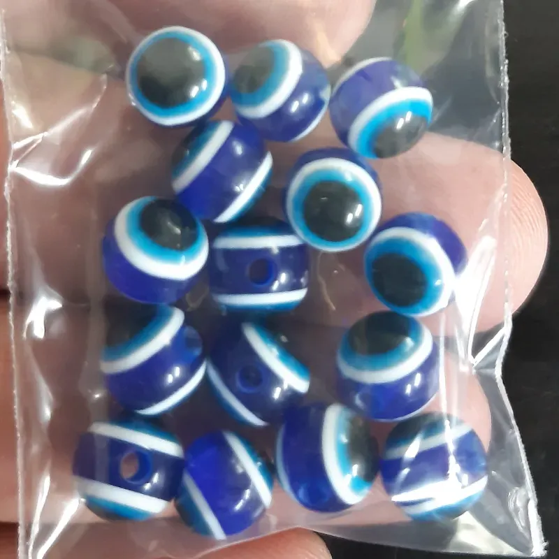 OJO TURCO REDONDO 8 MM 15 UNIDADES