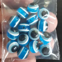 OJO TURCO REDONDO 8 MM 15 UNIDADES