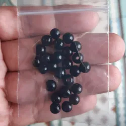 ONIX NEGRAS BRILLOSAS 6 MM 25 UNIDADES