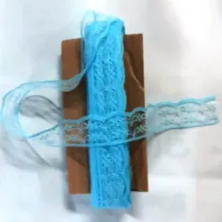 022- PUNTA DE ENCAJE AZUL 2.2 CM 1 METRO