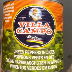 Pimientos Verdes En Dados