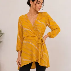 Blusa amarilla manga