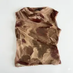 Blusa de vestir estampada