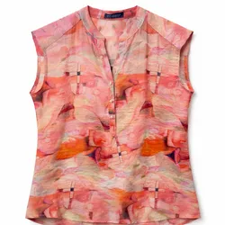Blusa estampada sin mangas