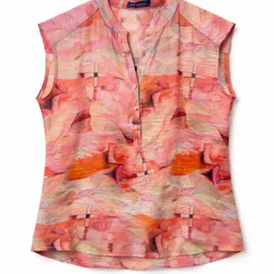 Blusa estampada sin mangas