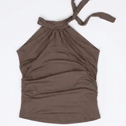 Blusa fina amarrada al cuello