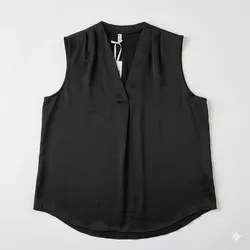 Blusa satinada sin mangas