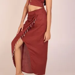 Falda terracota Zara