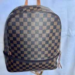 Mochila Marrón a cuadros