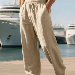 Pantalón de hilo de hombre