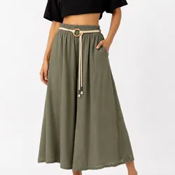 Pantaloneta tipo falda con cinto de aro