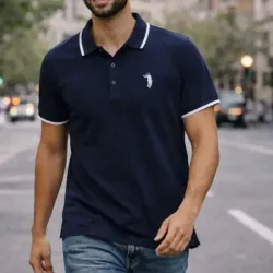 Pullover Polo azul de hombre