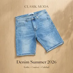 Short de mezclilla de hombre