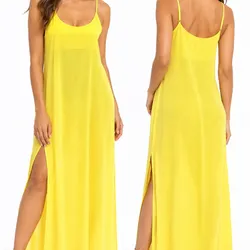 Vestido amarillo largo