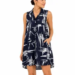 Vestido camisero sin mangas