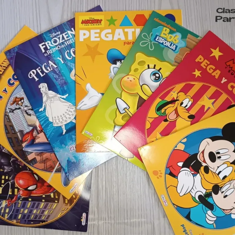 Libros pega y colorea