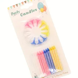 Paquete 24 velas colores