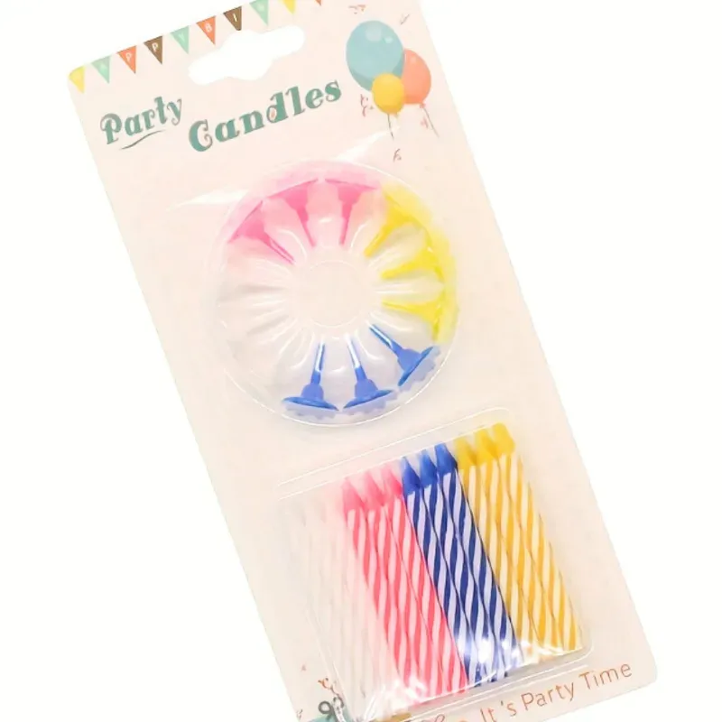 Paquete 24 velas colores