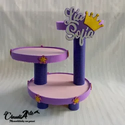 Base para Cupcakes (2 pisos) (Princesa Sofía)