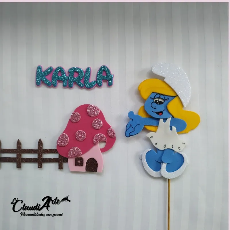 Cake topper (Pitufina)