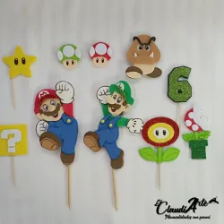 Cake topper (Súper Mario)