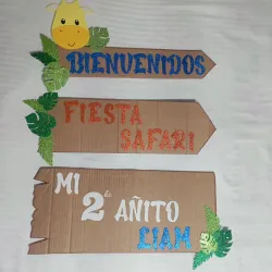 Cartel de Bienvedida (Safari)