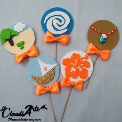 Minitopper para cupcake (Moana)