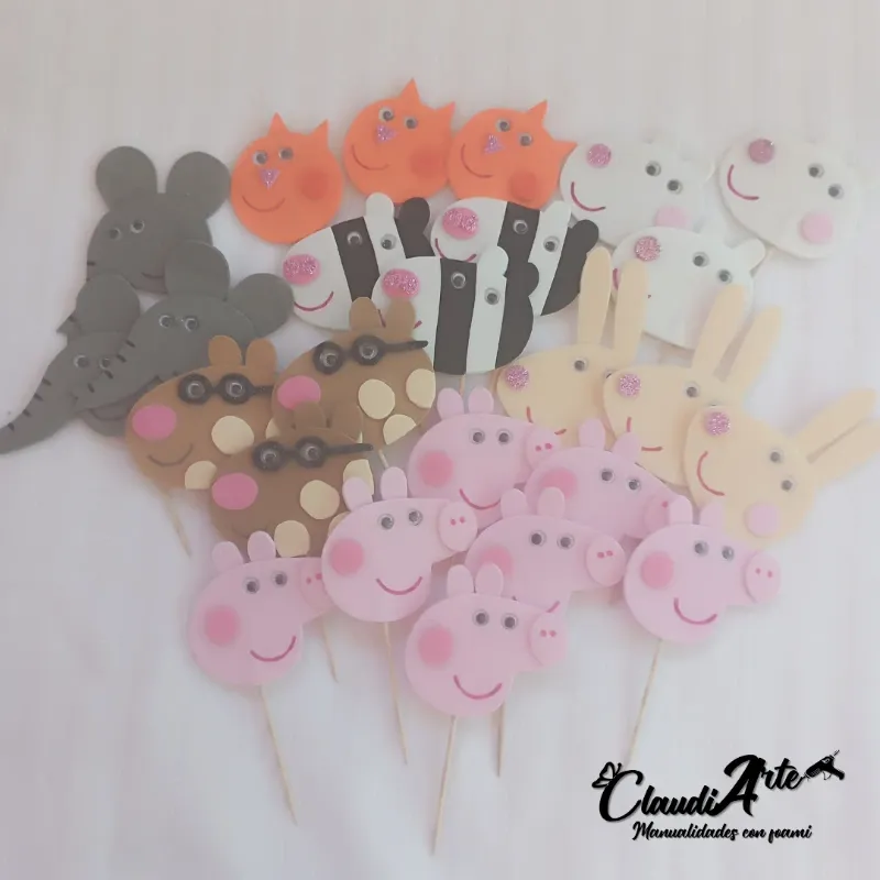 Minitopper para cupcake (Peppa Pig)