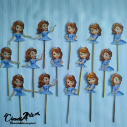 Minitopper para cupcake (Princesa Sofía)