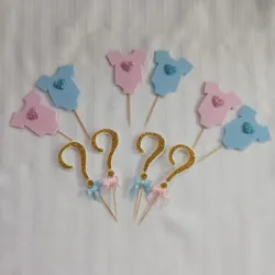 Minitopper para cupcake (Revelación de sexo)