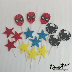Minitopper para cupcake (Spiderman)