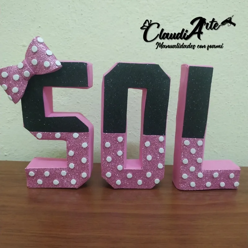 Nombre en 3D (Minnie)