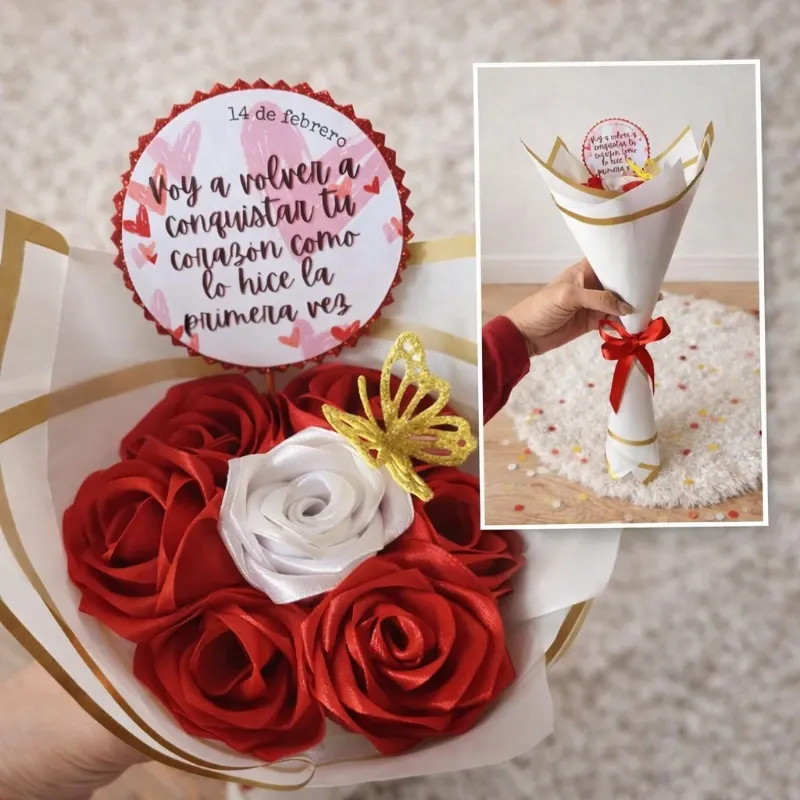 Ramo de 7 rosas eternas