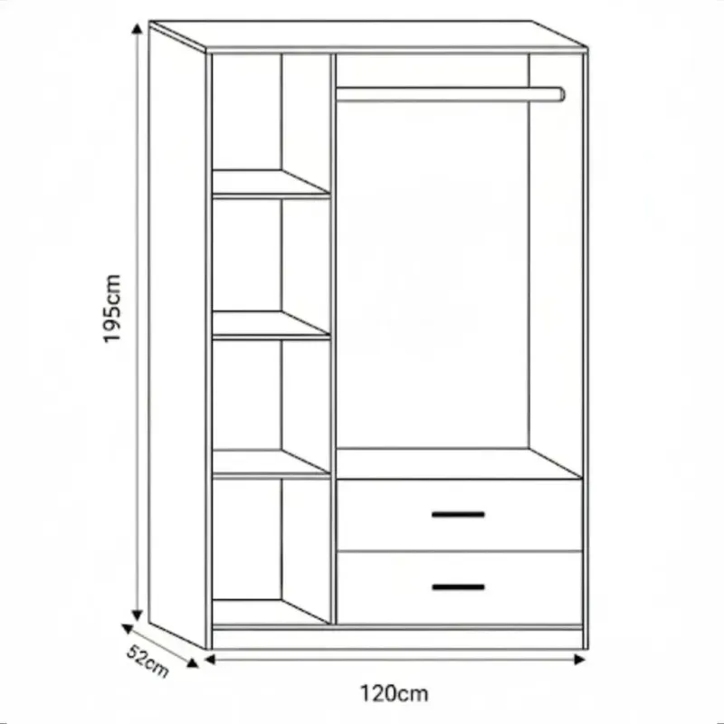 Armario de 3 puertas