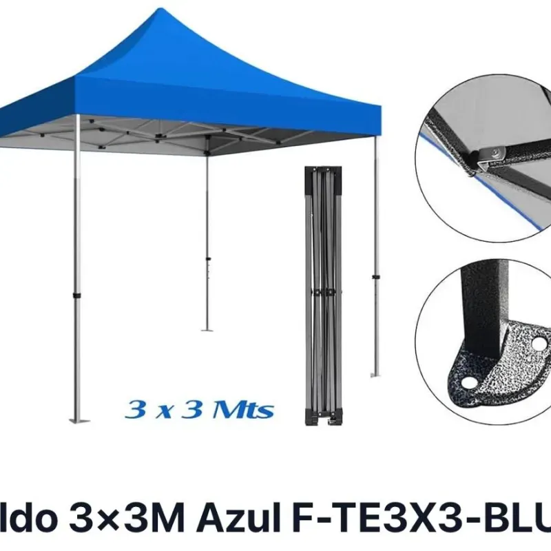 Carpa de metal y lona 