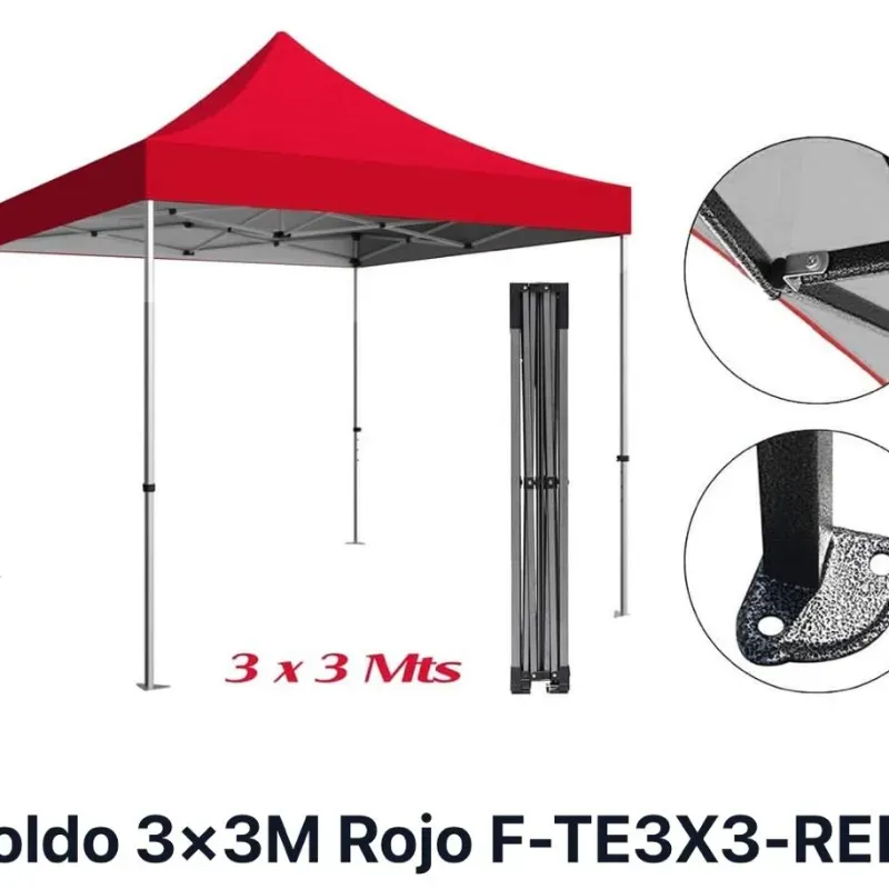 Carpa de metal y lona 