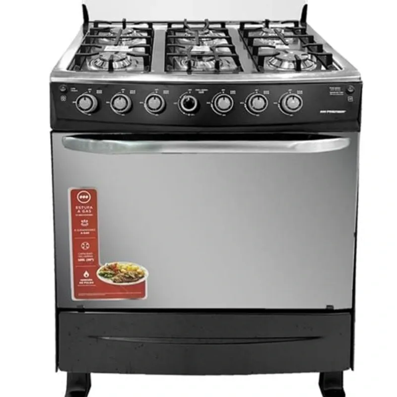 Cocina de Gas con Horno Premier (6 Quemadores de Gas y un Horno de Gas)