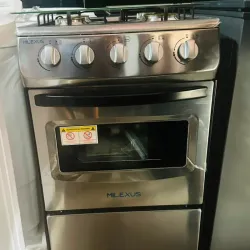 Cocina Milexus con horno acero inoxidable