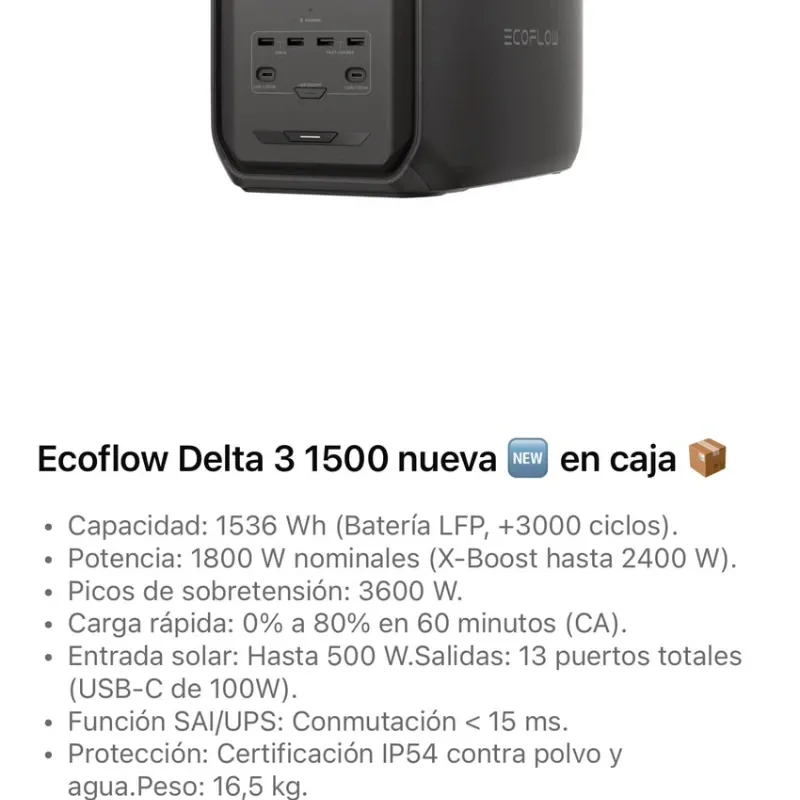 ECOFLOW DELTA 3 1500 1536 Wh