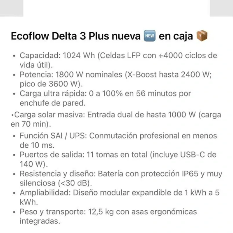 ECOFLOW DELTA 3 PLUS 1024 Wh