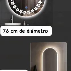 Espejo ovalado con luz led