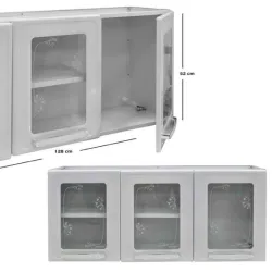 Estante aéreo de tres puertas