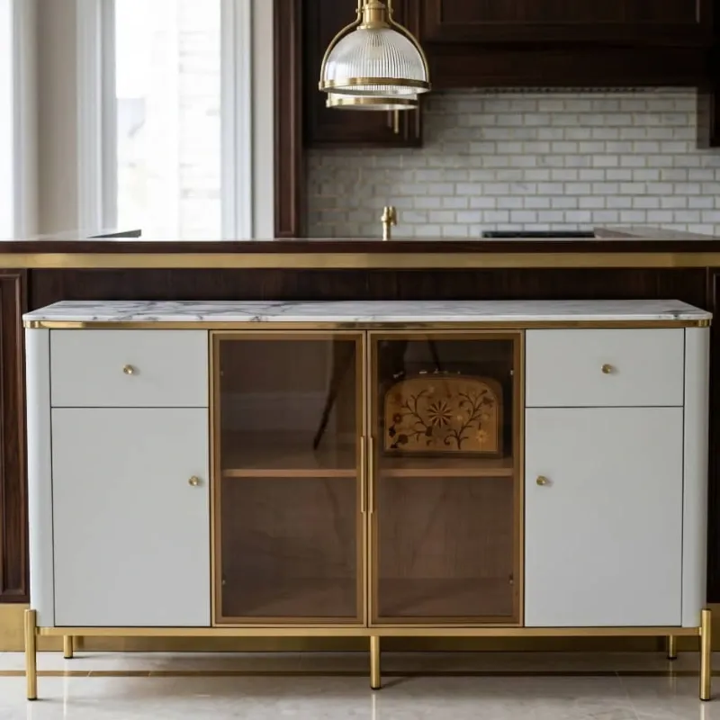 Estante con superficie de porcelanato