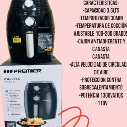 Freidora premier 3.5 L analógica